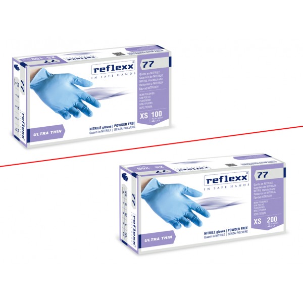 Guanto monouso R77 FOOD nitrile sp 3 gr. dpi III DM tg.S