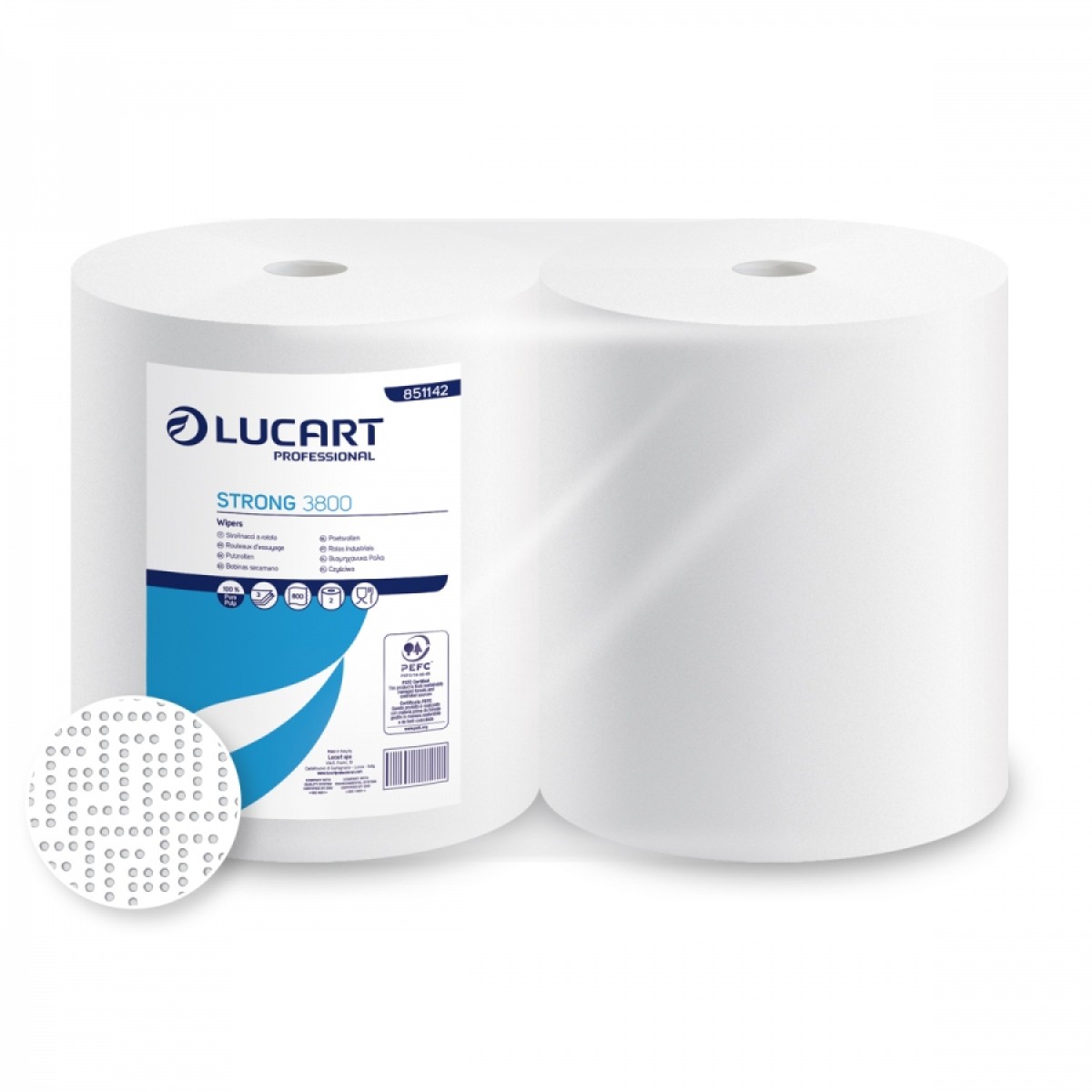 Bobina rotolo multiuso 3v Lucart Strong 3800 3 v 212 M 800 str 2 pz x ct