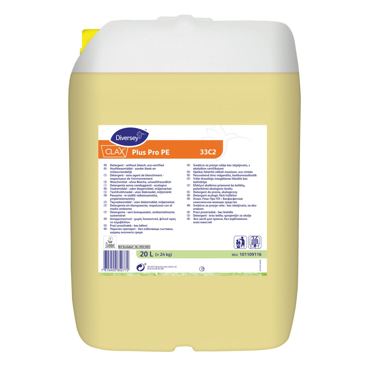 Clax Plus Pro Pur-Eco det. liquido strutturato enzimatico 33C2 20L