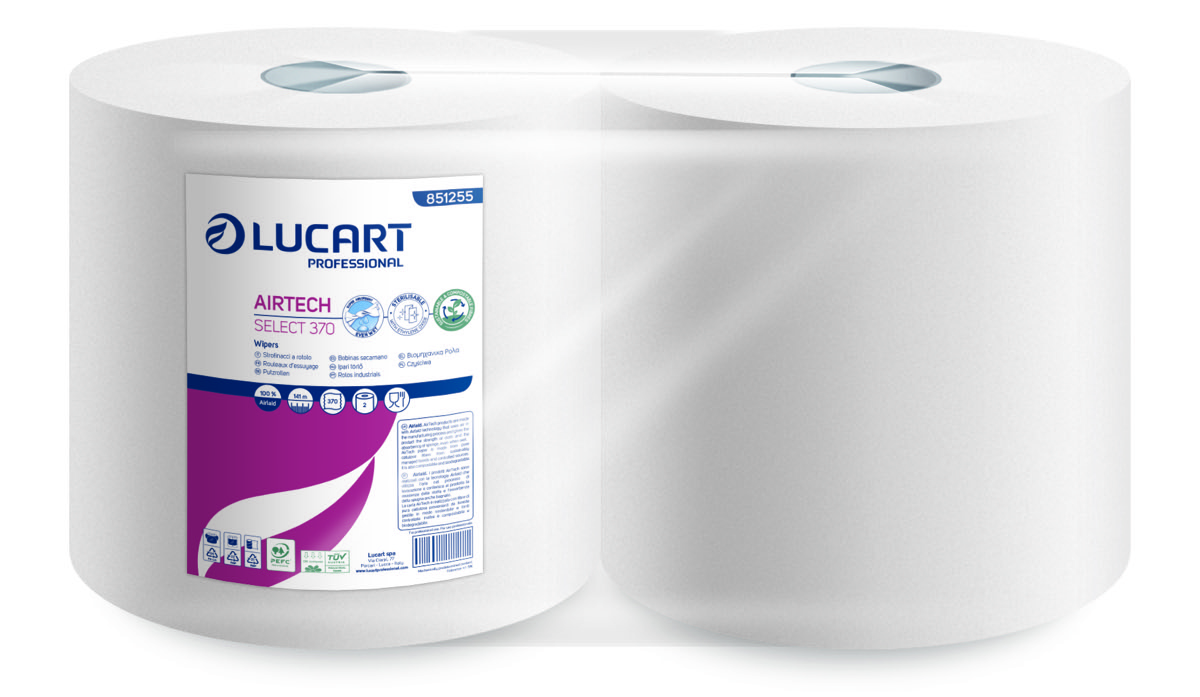 Bobina rotolo multiuso Lucart texicell select 370 2v 141 M 370 str 2 pz x ct