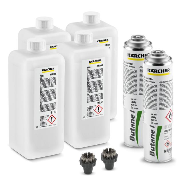 Kit 2 bombole propano+4 fl. det. vegetale Karcher SGG 1
