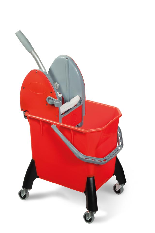 Carrello mop 1x18 MACTOP50 +P 18 lt rosso pressa nylon