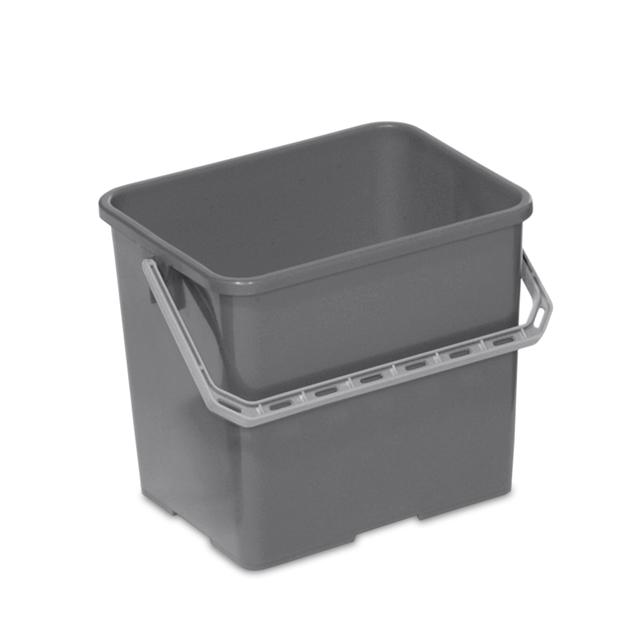 Secchio 6 lt graduato grigio per carrello