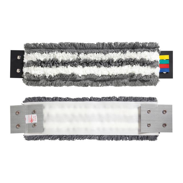Frangia lavaggio microfibra Elparoll bottoni 45x10 bia gri