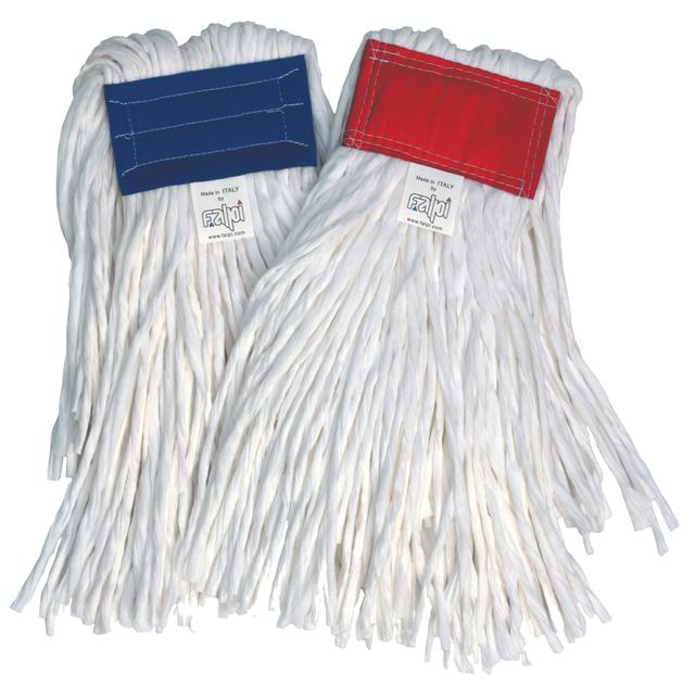 Mop sintetico 250 gr. pinza ritorto supporto blu