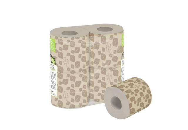 Carta igienica rotolo E-Tissue fasc. avana - 2 v 18 M 180 str - 4 pz x cf - 10 cf x ct