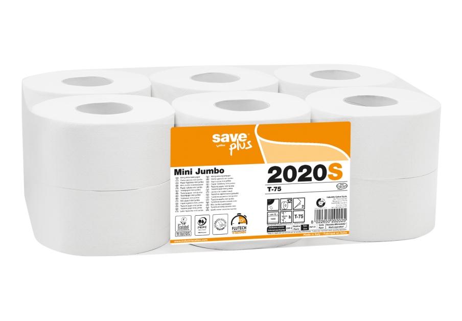 Carta igienica mini jumbo Save - 2 v 150 M 1000 str - 12 pz x ct