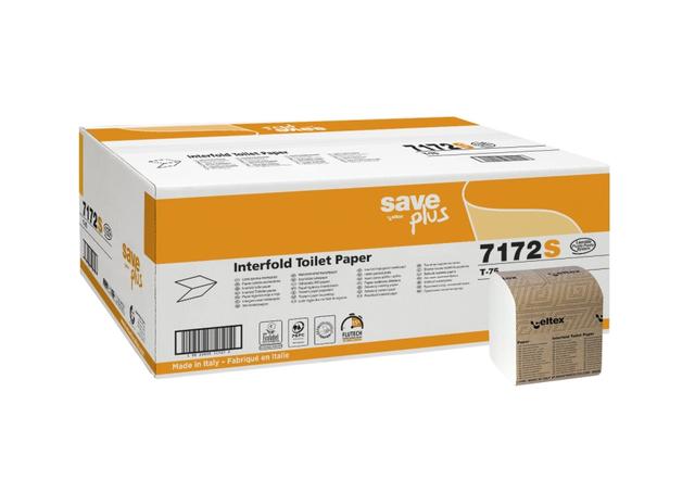 Carta igienica intercalata Save cell 75 10x21 cm - 2 v 225 fogli x cf - 40 cf x ct