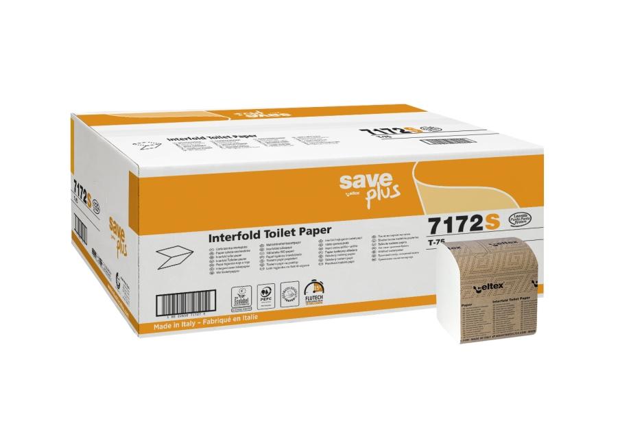 Carta igienica intercalata Save cell 75 10x21 cm - 2 v 225 fogli x cf - 40 cf x ct