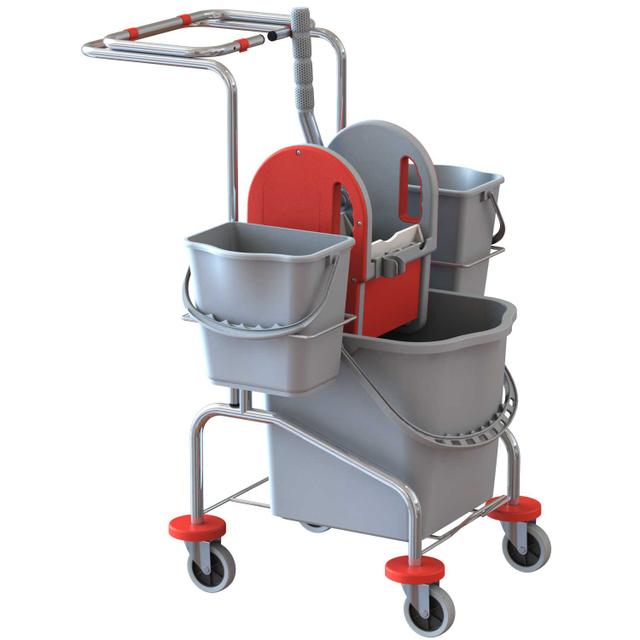 Carrello mop 1x25 Eco Dumbo cromato grigio rosso