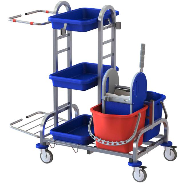 Carrello Yo-Yo 4 cromato blu-rosso