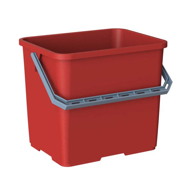 Secchio 6 lt rosso per carrello