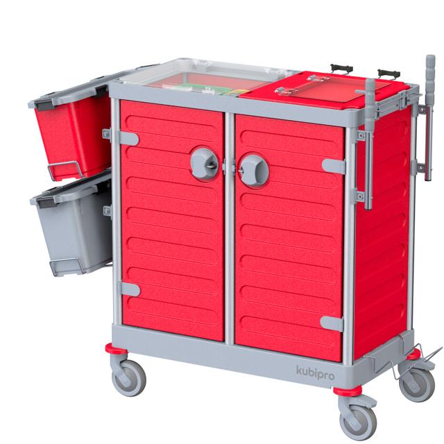 Carrello Kubi 2 PRO colore grigio/rosso