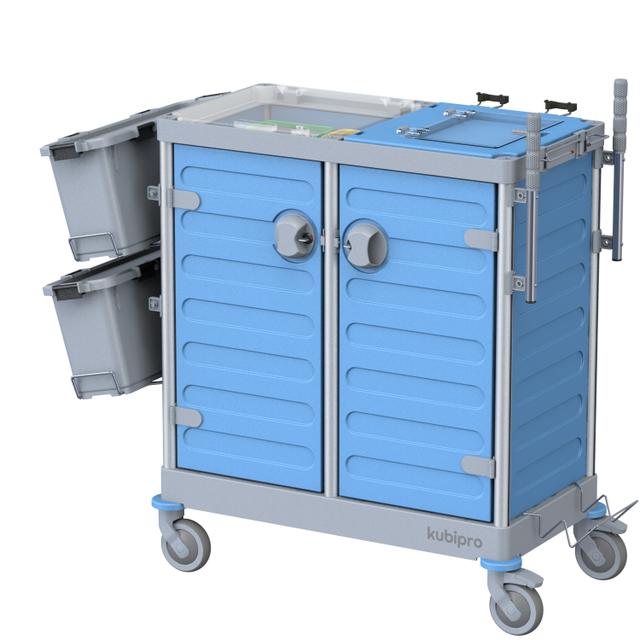 Carrello Kubi 2 PRO colore grigio/azzurro