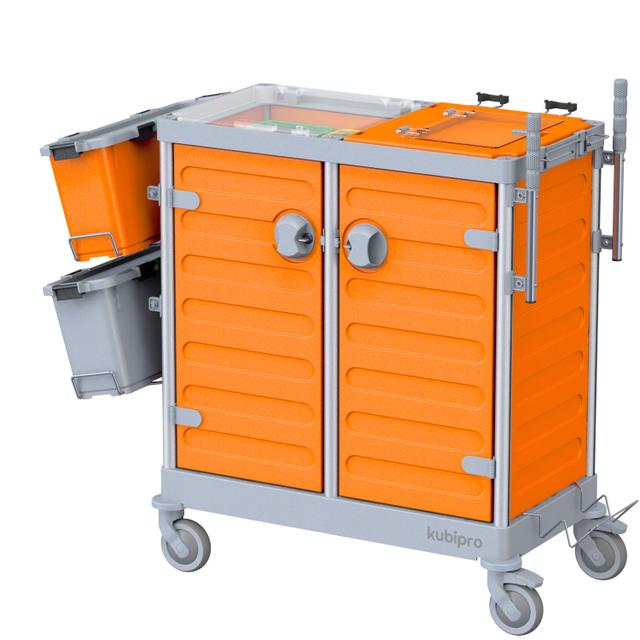 Carrello Kubi 2 PRO colore grigio/arancio