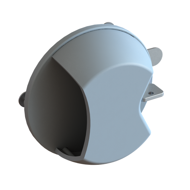 Maniglia in plastica completa con serratura - grigio KubiPro
