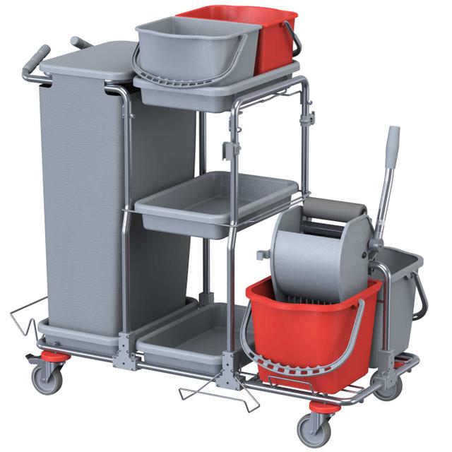 Carrello Smart 6 Top Monoroll grigio rosso
