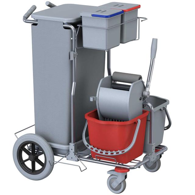 Carrello Smart 1 Top Big Foot Monoroll grigio rosso