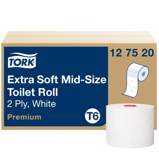 Carta igienica rotolo Tork Mid-Size Soft Premium bia T6 ct 27 pz ES