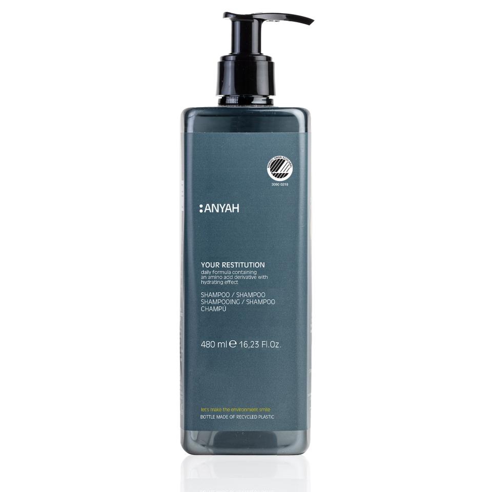 Shampoo Anyah 480 ml pompa svitabile Ecolabel 18 pz