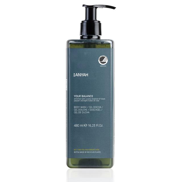 Gel Doccia Anyah 480 ml pompa svitabile Ecolabel 18 pz