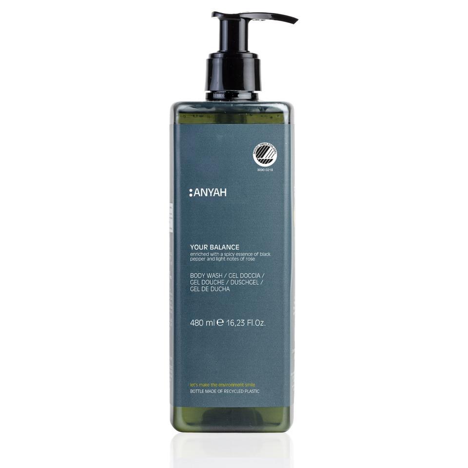 Gel Doccia Anyah 480 ml pompa svitabile Ecolabel 18 pz