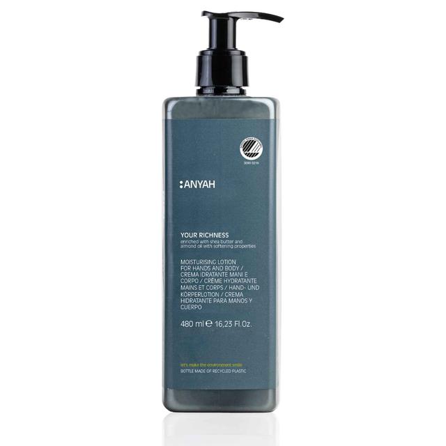 Crema idratante Anyah 480 ml pompa svitabile Ecolabel 18 pz