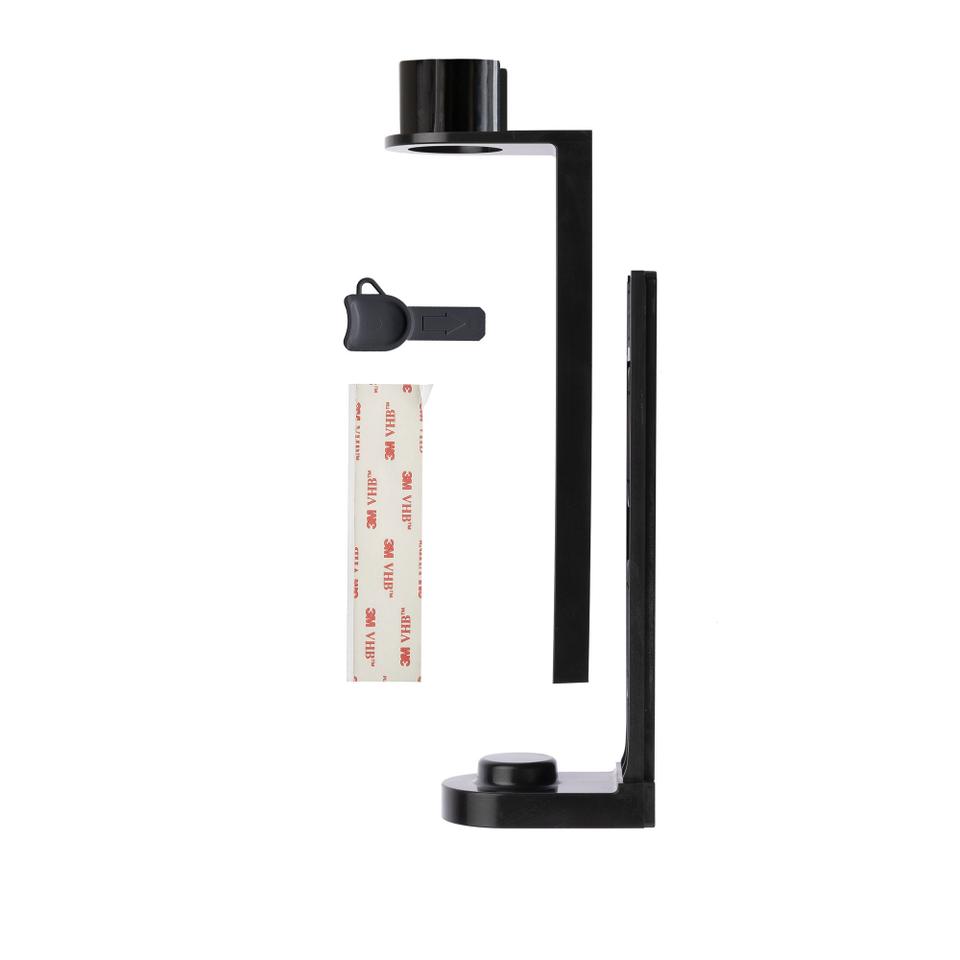 Staffa supporto pump dispenser abs nero biadesivo antief.