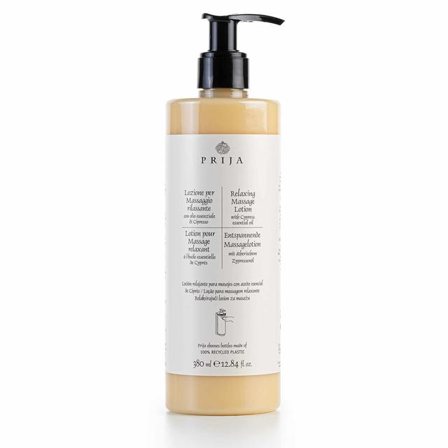 Lozione massaggio con olio essenziale cipresso Prija 380ml 18 pz