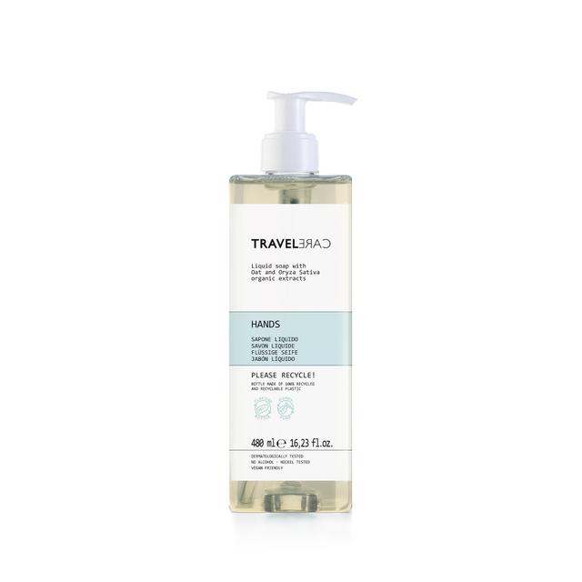 Sapone liquido 480 ml pompa svitabile Travel Care - cf 18 pz