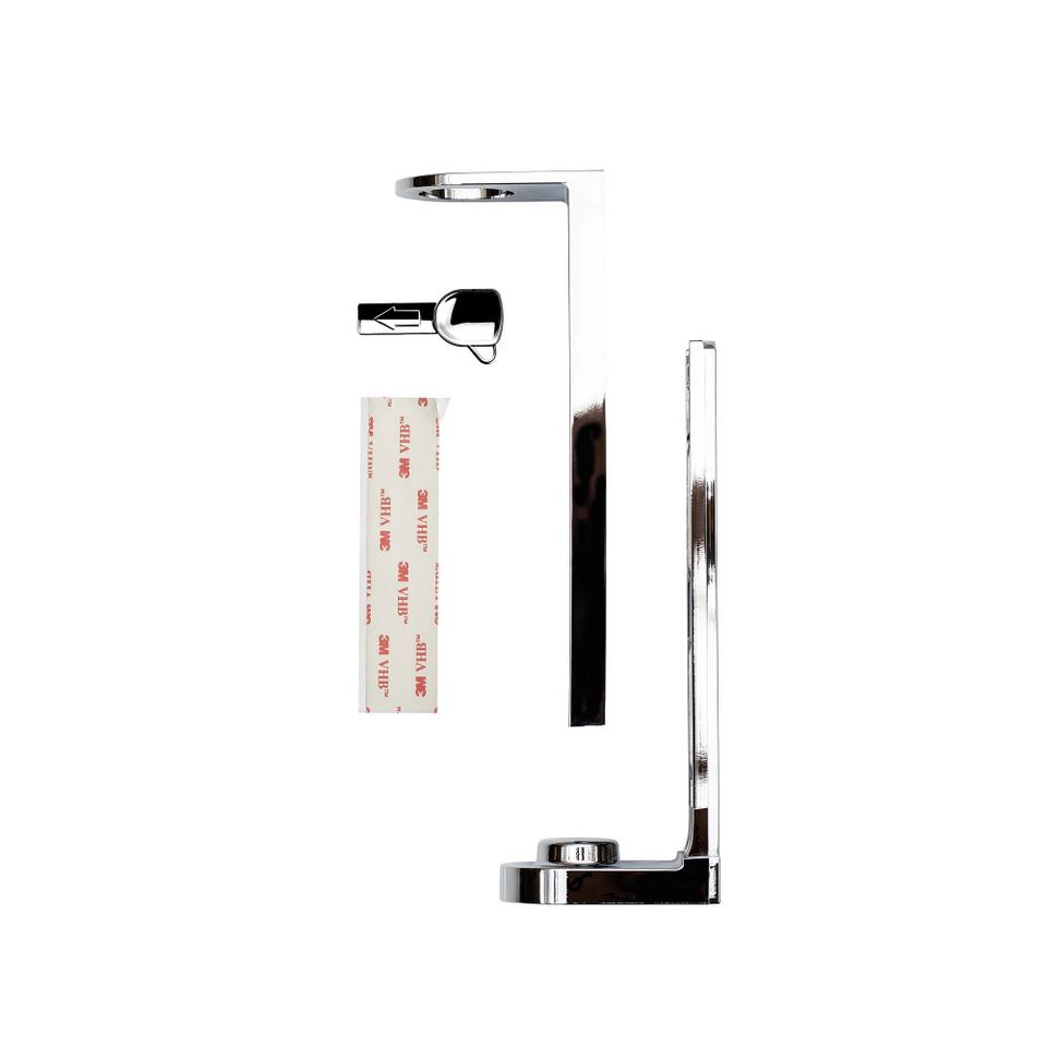 Staffa supporto pump dispenser abs cromato biadesivo