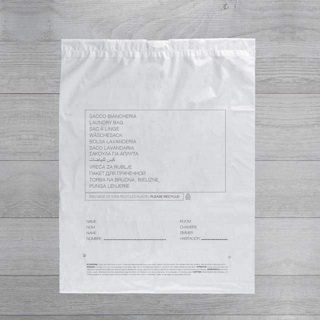 Sacchetto biancheria PE 53x40 cm No Logo con laccio 500 pz