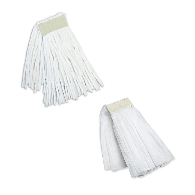 Mop sintetico 250 gr. pinza liscio pes viscosa supp.bianco