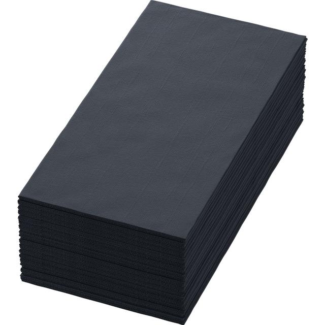 Tovagliolo BIO Dunisoft 40x40 cm nero piega 1/8 - 60 pz x cf - 6 cf x ct