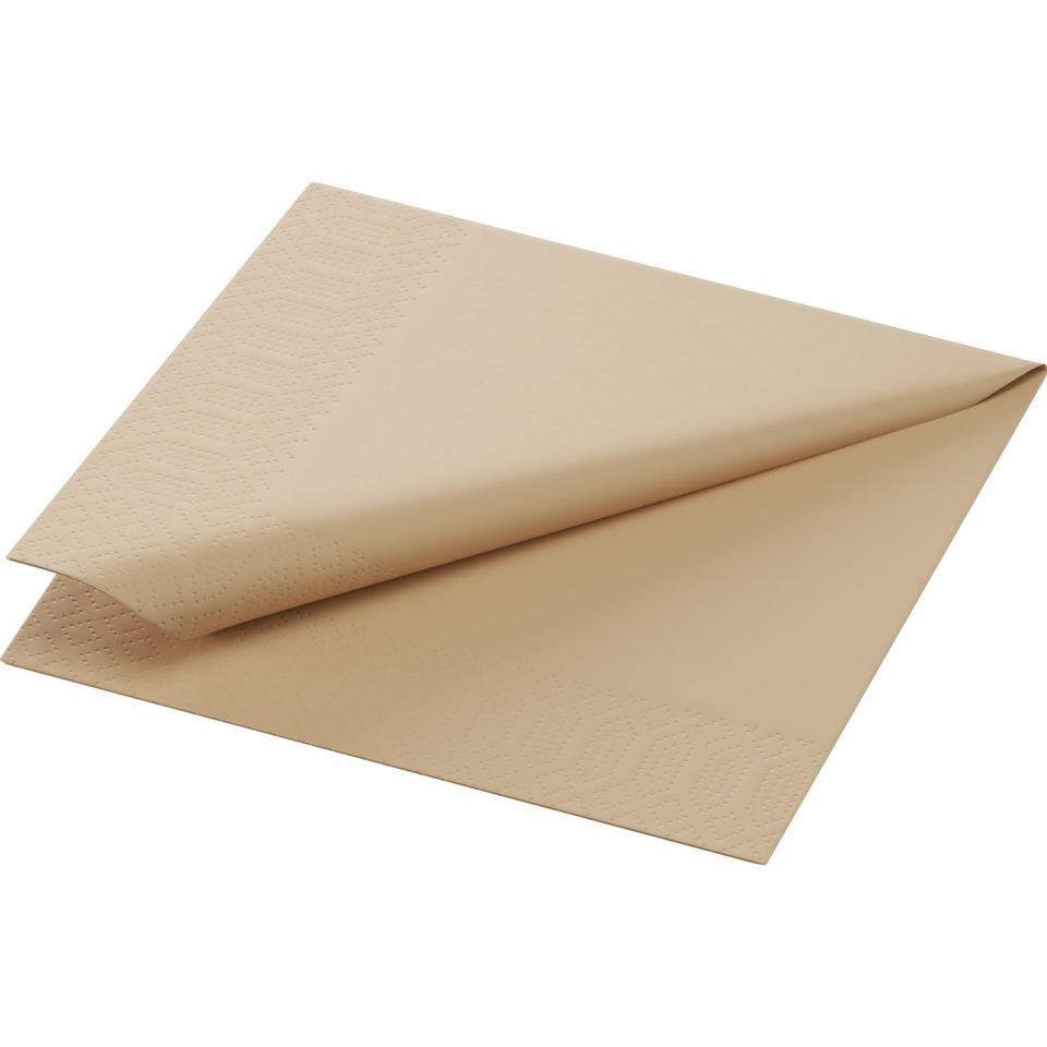 Tovagliolo cellulosa 2 veli 24x24 cm marrone eco - 300 pz x cf - 8 cf x ct
