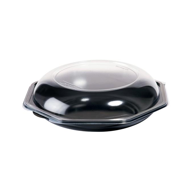 Scatola Octabowl piatti caldi 1050ml PS nero/trasp - 170 pz x cf ES