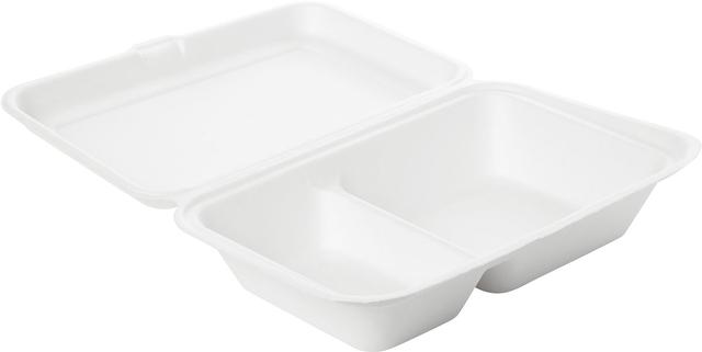 Scatola meal Bagassa bianca 2 scomparti - 50 pz x cf - 5 cf x ct ES