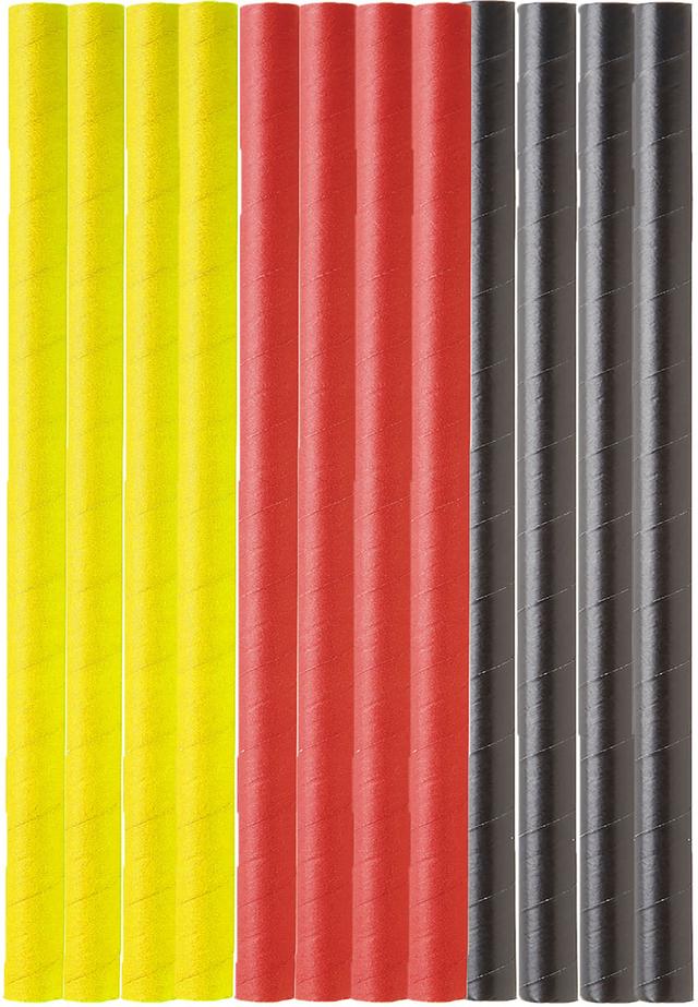 Cannucce in cartone 15 cm. col.giallo-rosso-nero 20x25 ES