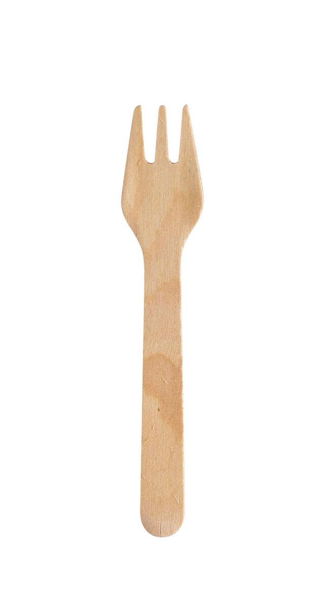 Mini forchetta Silva 9 cm Naturale legno - 100 pz x cf - 10 cf x ct