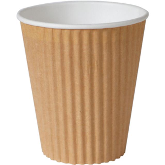 Tazza Triple tripla parete 350 ml cartone-PLA marrone - 30 pz x cf - 12 cf x ct