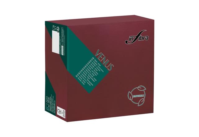 Tovagliolo infibra venus bordeaux 40x40 - 50 pz x cf - 16 cf x ct