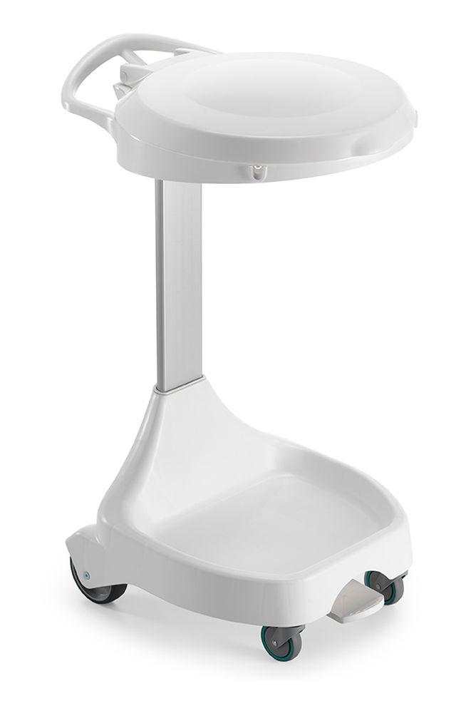 Carrello portasacco Delta bianco 2x60 lt coper. pedale ES