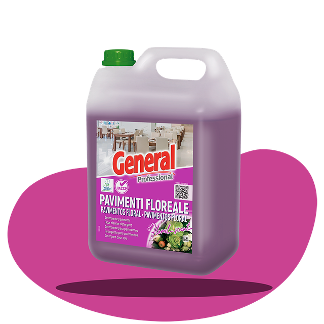 Detergente pavimenti floreale ecolabel General PRO 5 kg - 4 TAx ct