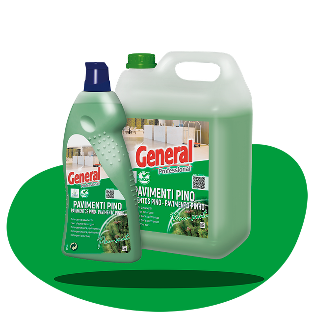 Detergente pavimenti pino ecolabel General PRO 1 lt - 12 fl x ct