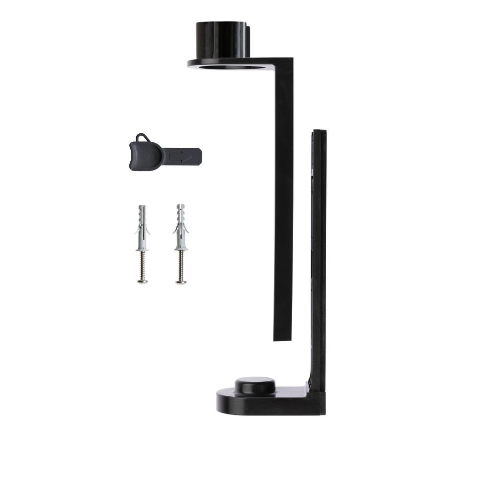 Staffa supporto pump dispenser abs nero tasselli antieffrazione