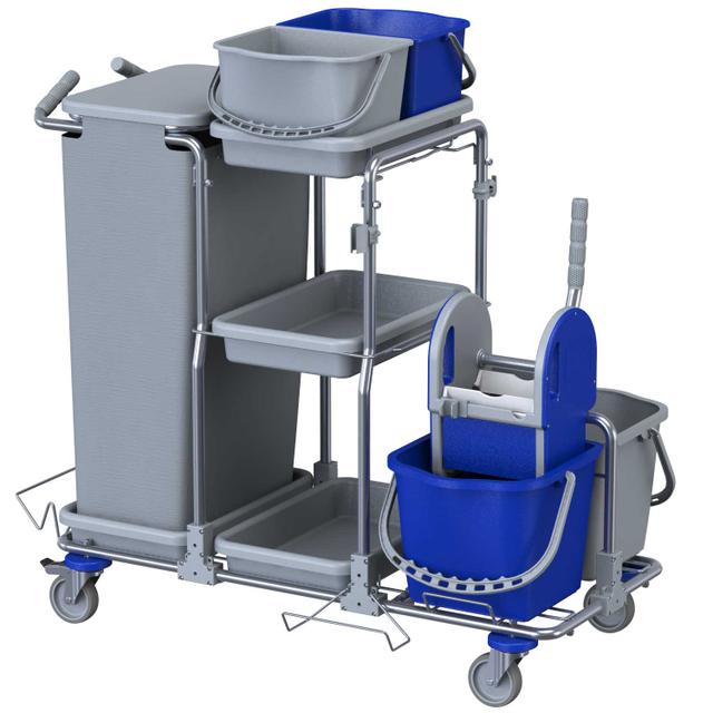 Carrello Smart 6 Top inox grigio blu