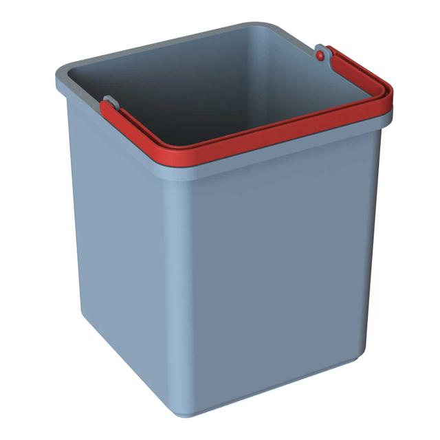 Secchio Kubi 6 L - grigio/rosso