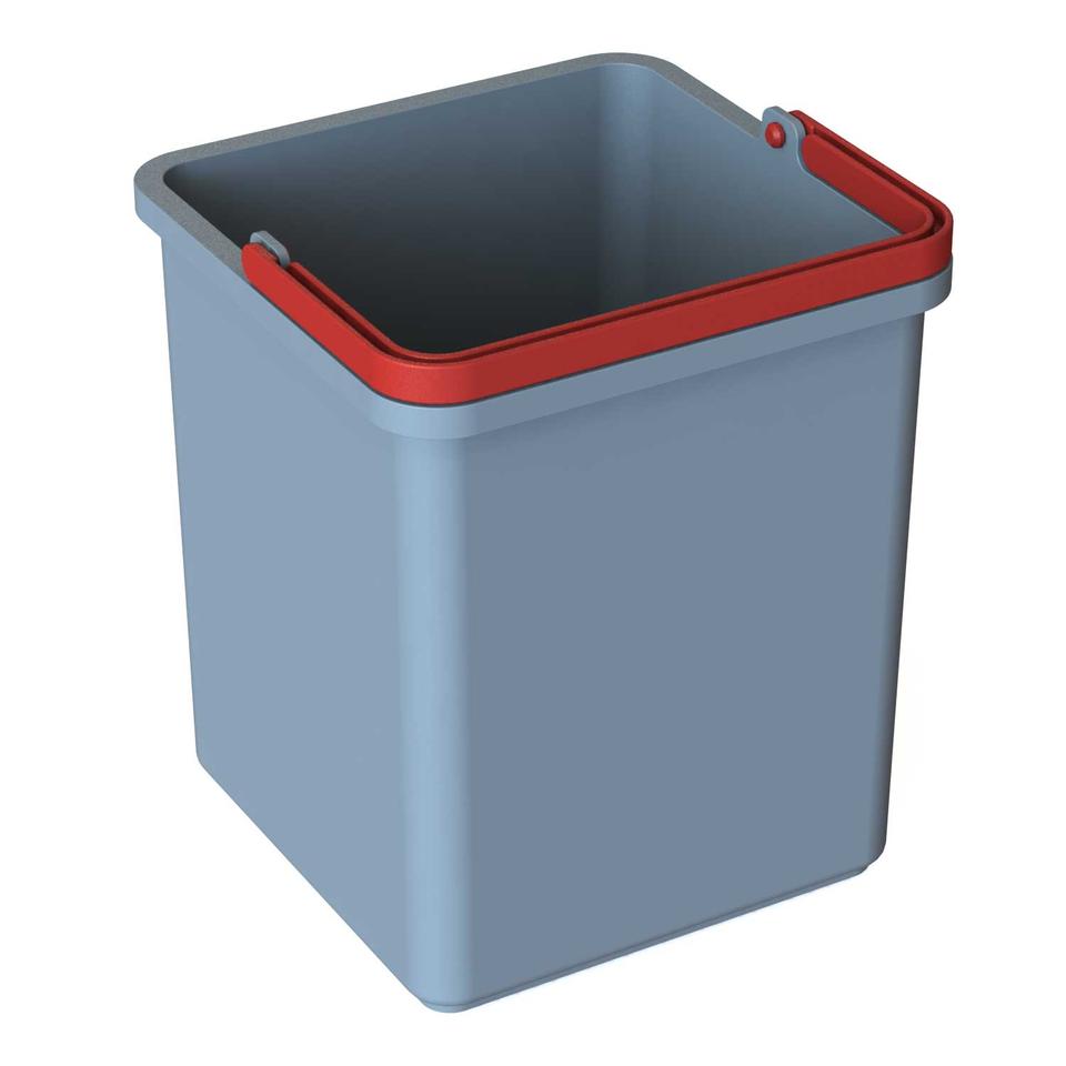 Secchio Kubi 6 L - grigio/rosso