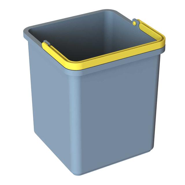 Secchio Kubi 6 L - grigio/giallo