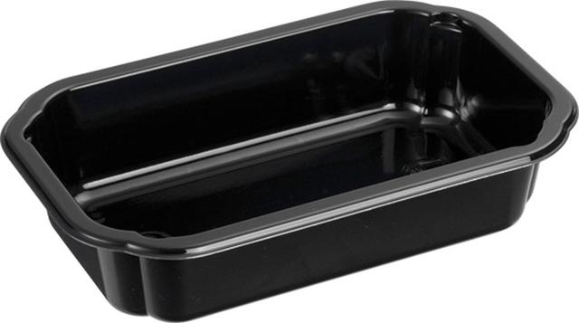 Vaschetta piccola porzione 1 scomp. 370 ml 160x103x35mm CPET Nero - 750 pz x ct